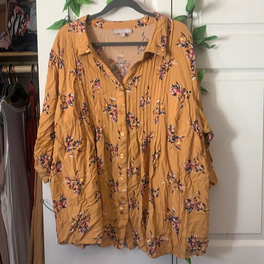 Yellow Floral Blouse